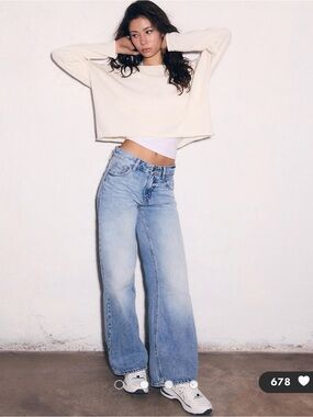Stradivarius Baggy Jeans High-Rise sz US 2 | light wash